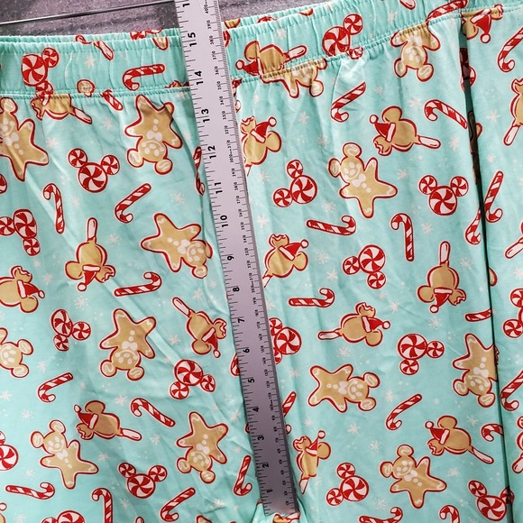 Disney Women Sleepwear 2x Blue Pajama Set Mickey Mouse Cookie All Over Print NWT - Picture 6 of 11